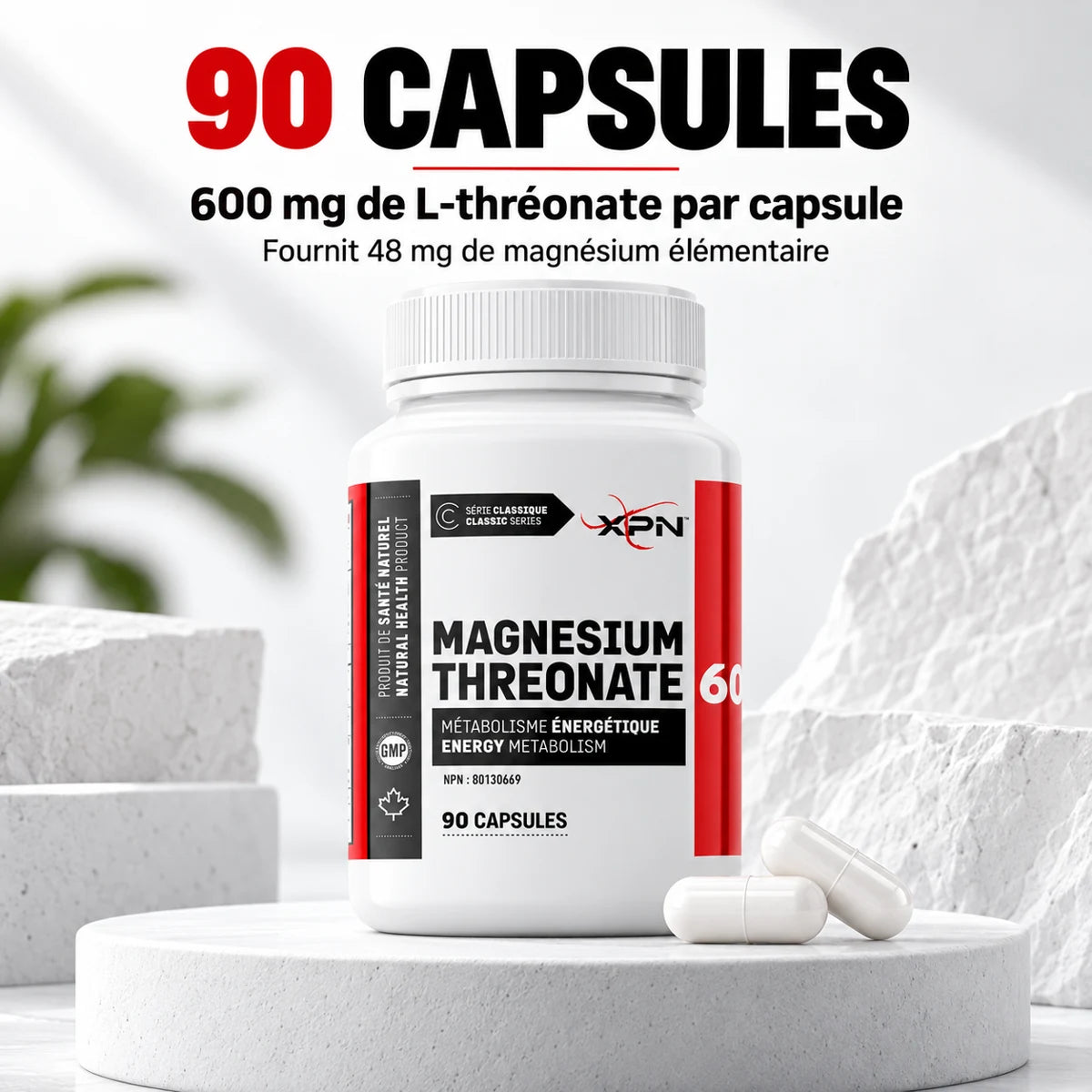 XPN - Magnésium L-thréonate 600 mg – 90 capsules