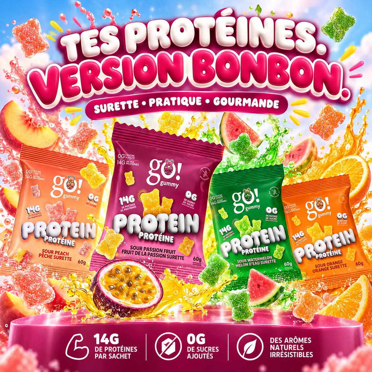 Go Nutrition GO Gummy Protéine – 60 g