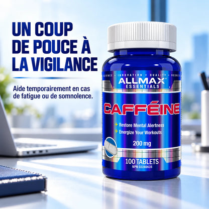 Allmax - Caféine 200 mg - 100 comprimés