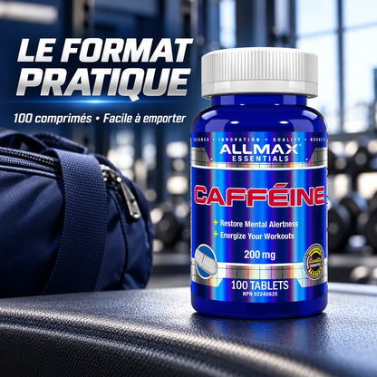Allmax - Caféine 200 mg - 100 comprimés
