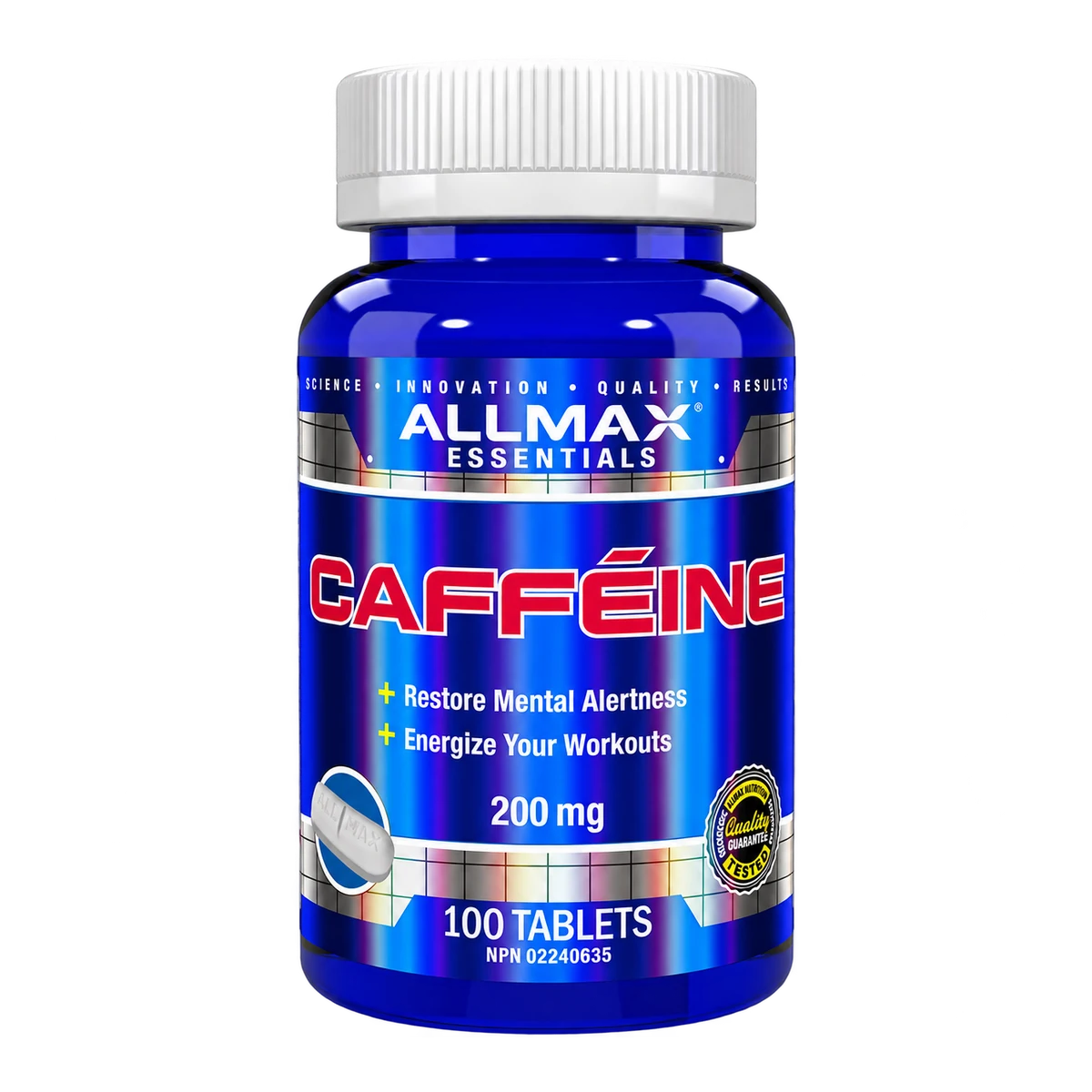 Allmax - Caféine 200 mg - 100 comprimés