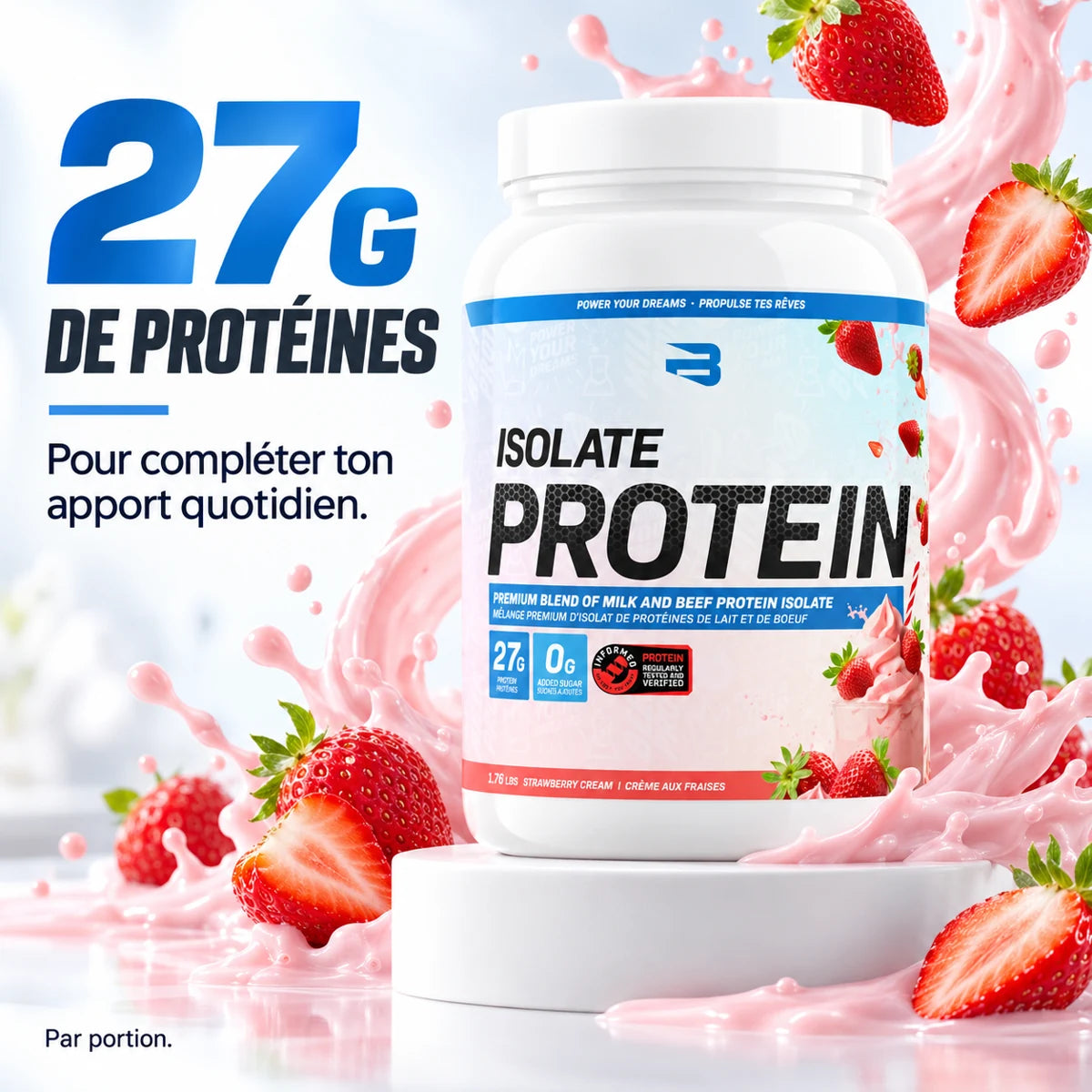 Believe Supplements - Isolate Protein - 1,76 lb et 4,4 lb