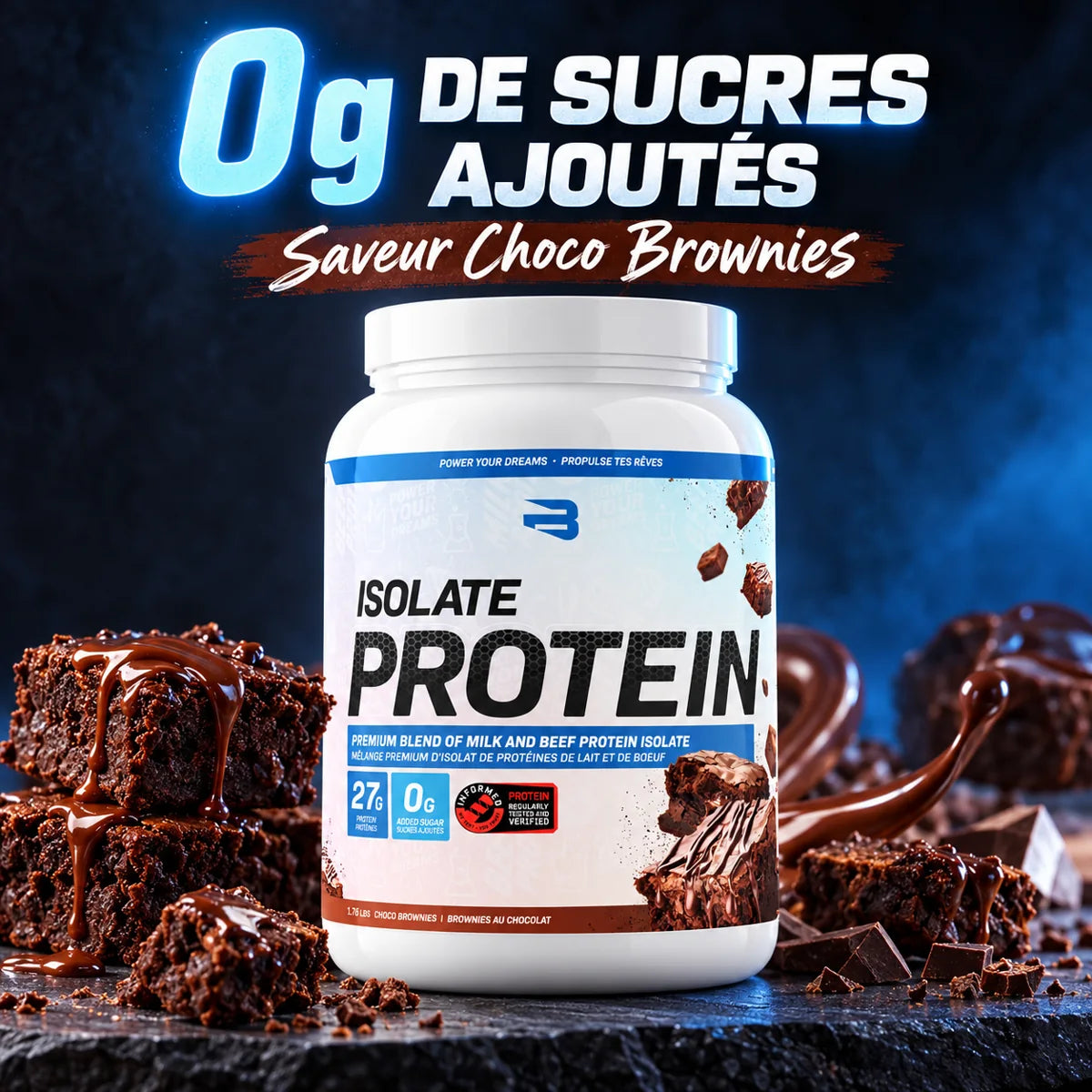 Believe Supplements - Isolate Protein - 1,76 lb et 4,4 lb