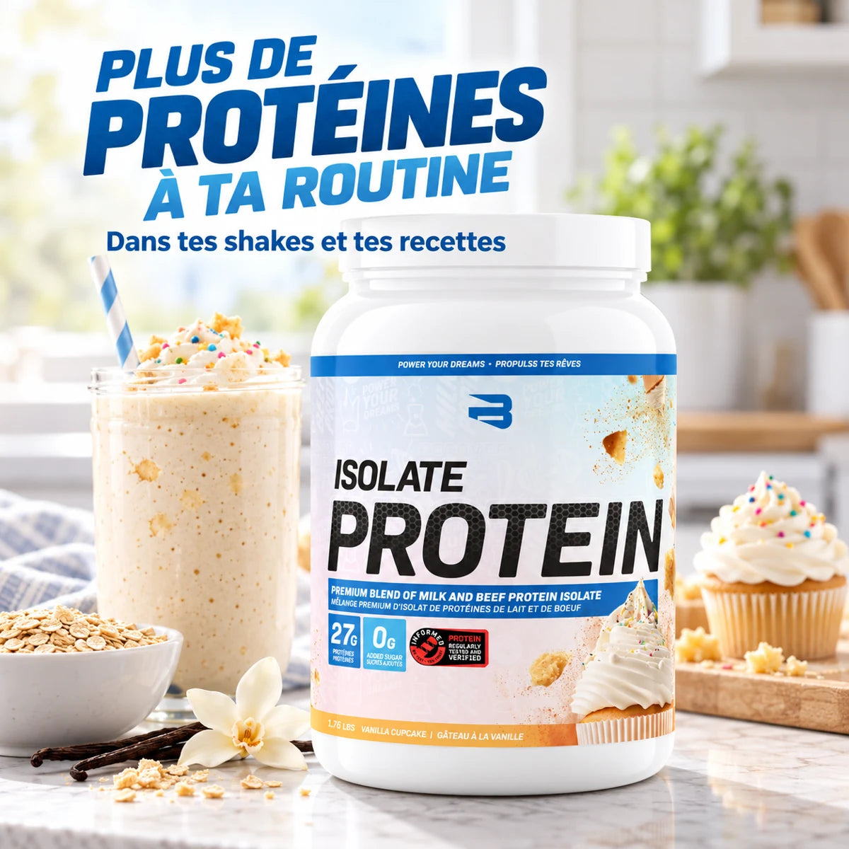 Believe Supplements - Isolate Protein - 1,76 lb et 4,4 lb