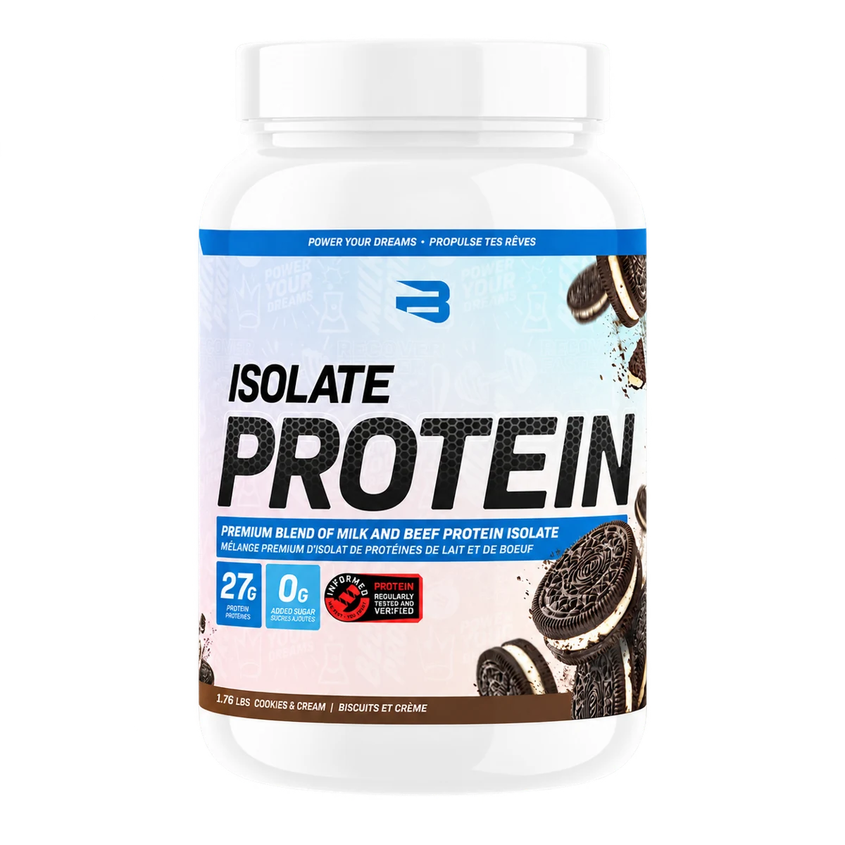 Believe Supplements - Isolate Protein - 1,76 lb et 4,4 lb