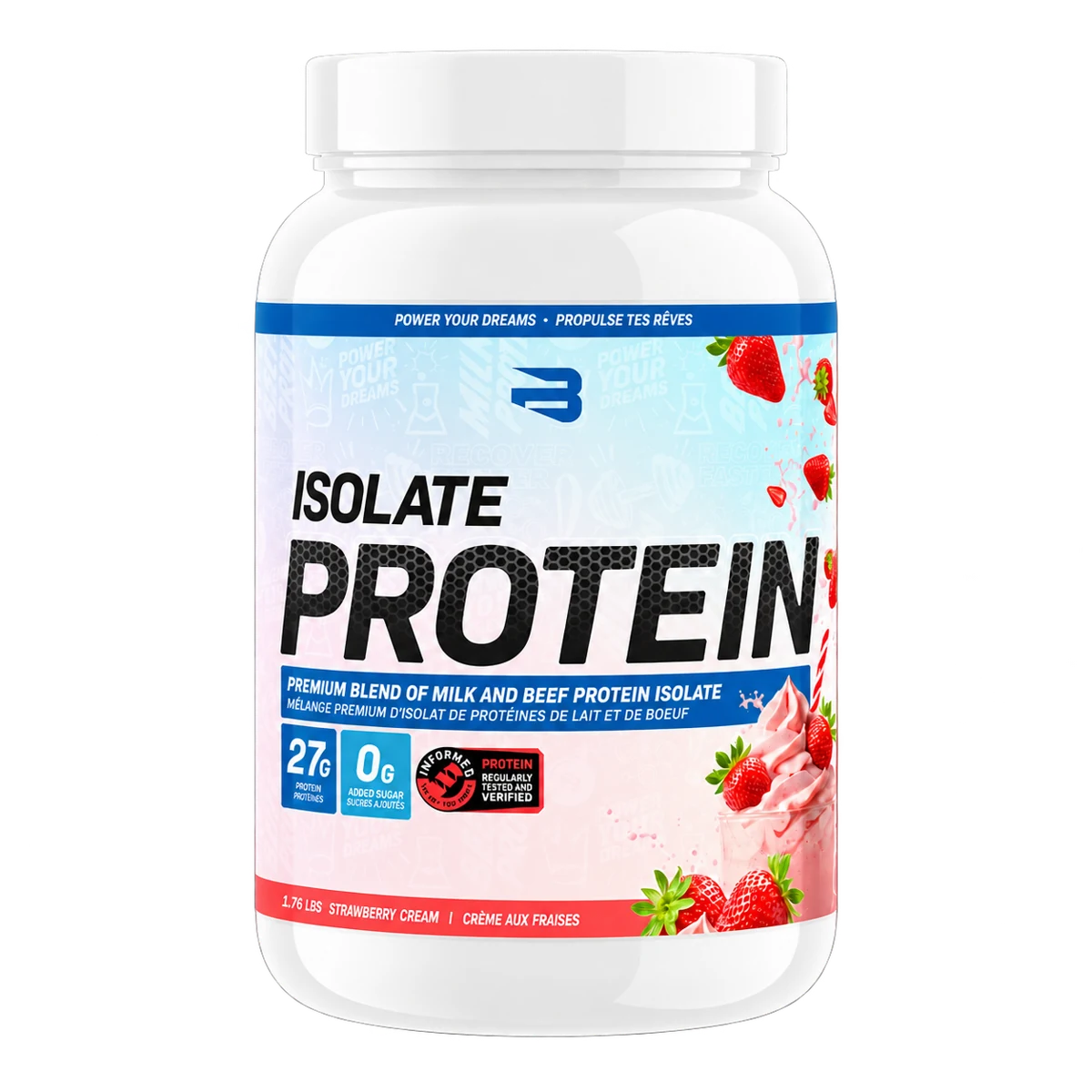 Believe Supplements - Isolate Protein - 1,76 lb et 4,4 lb