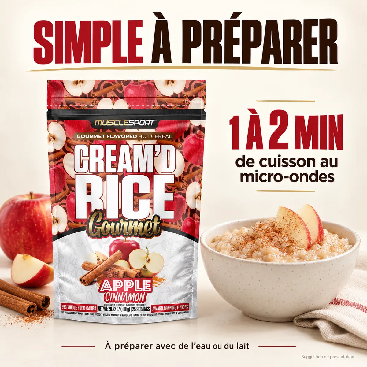 MuscleSport Cream’d Rice Gourmet – 25 portions