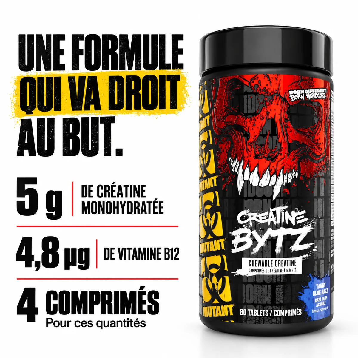 MUTANT Creatine BYTZ – 80 comprimés à croquer