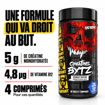MUTANT Creatine BYTZ – 80 comprimés à croquer