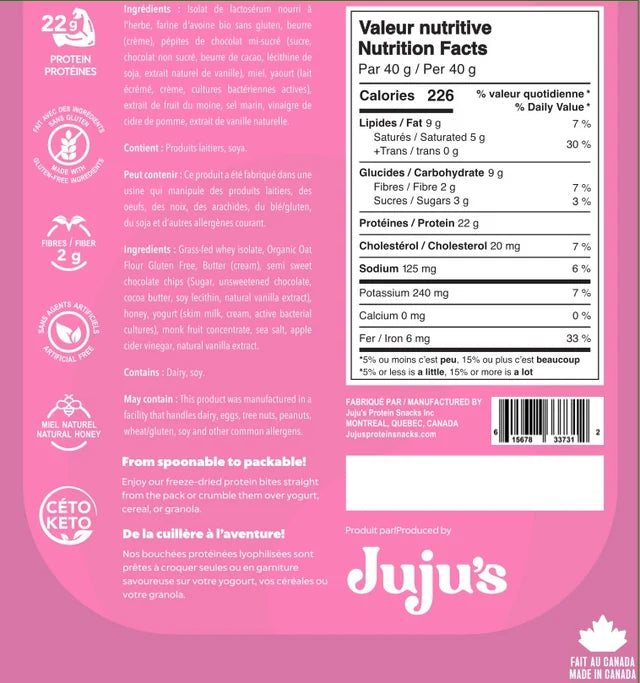 Juju's Protein Bites Lyophilisées – 80 g