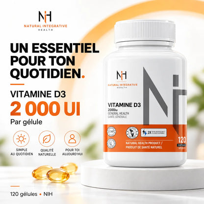 NIH Vitamine D3 2000 UI – 120 gélules