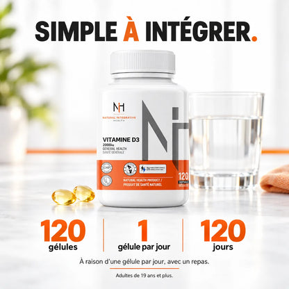 NIH Vitamine D3 2000 UI – 120 gélules