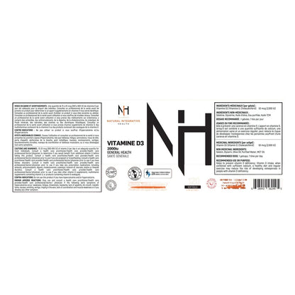 NIH Vitamine D3 2000 UI – 120 gélules