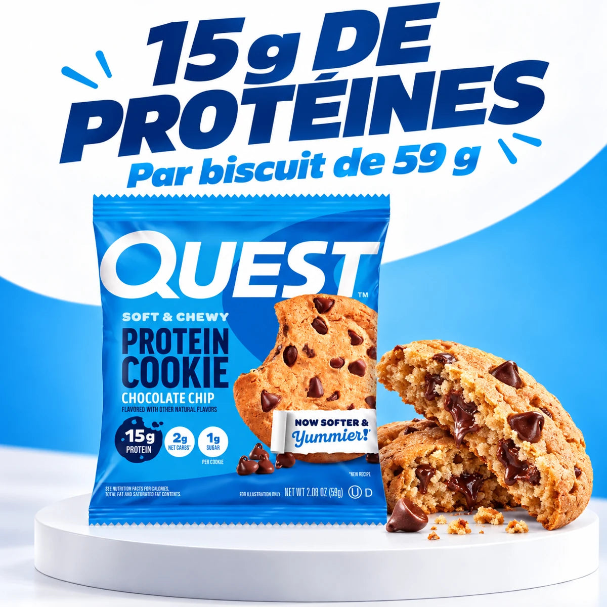 Quest - Cookie protéiné - 58 g