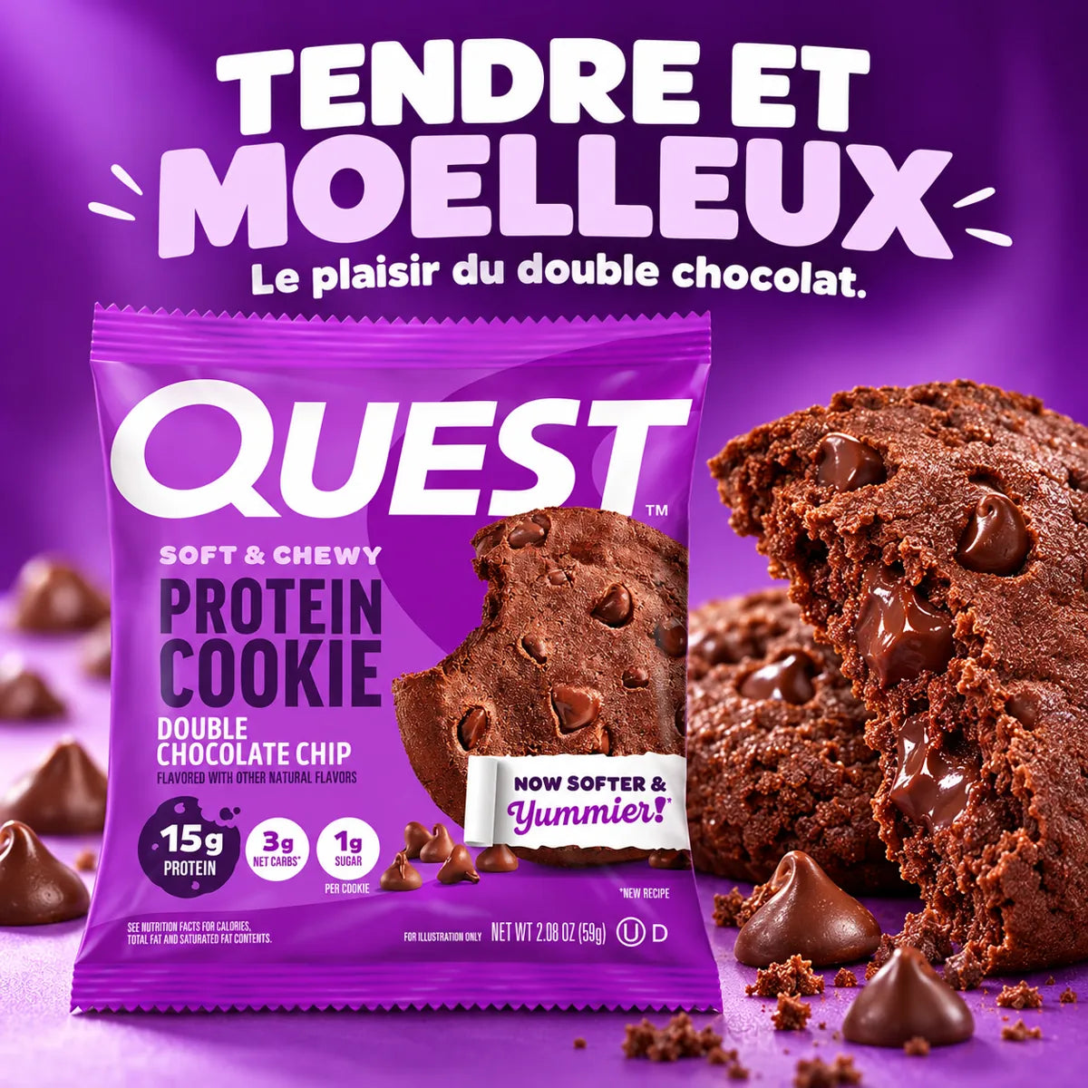 Quest - Cookie protéiné - 58 g
